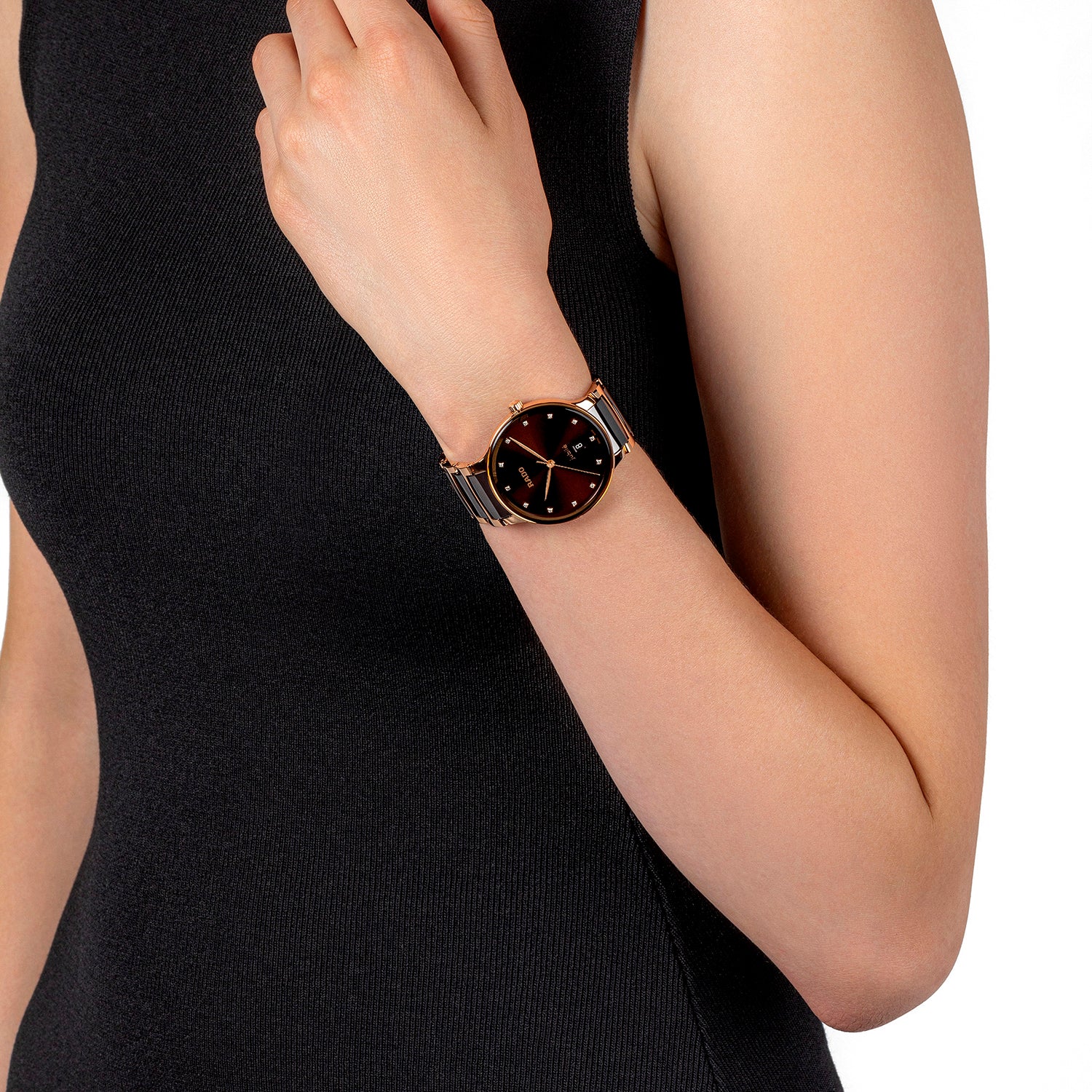 Centrix Unisex Quartz Brown Dial Analog Ceramic Watch R30023732