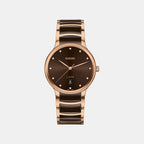 Centrix Unisex Quartz Brown Dial Analog Ceramic Watch R30023732