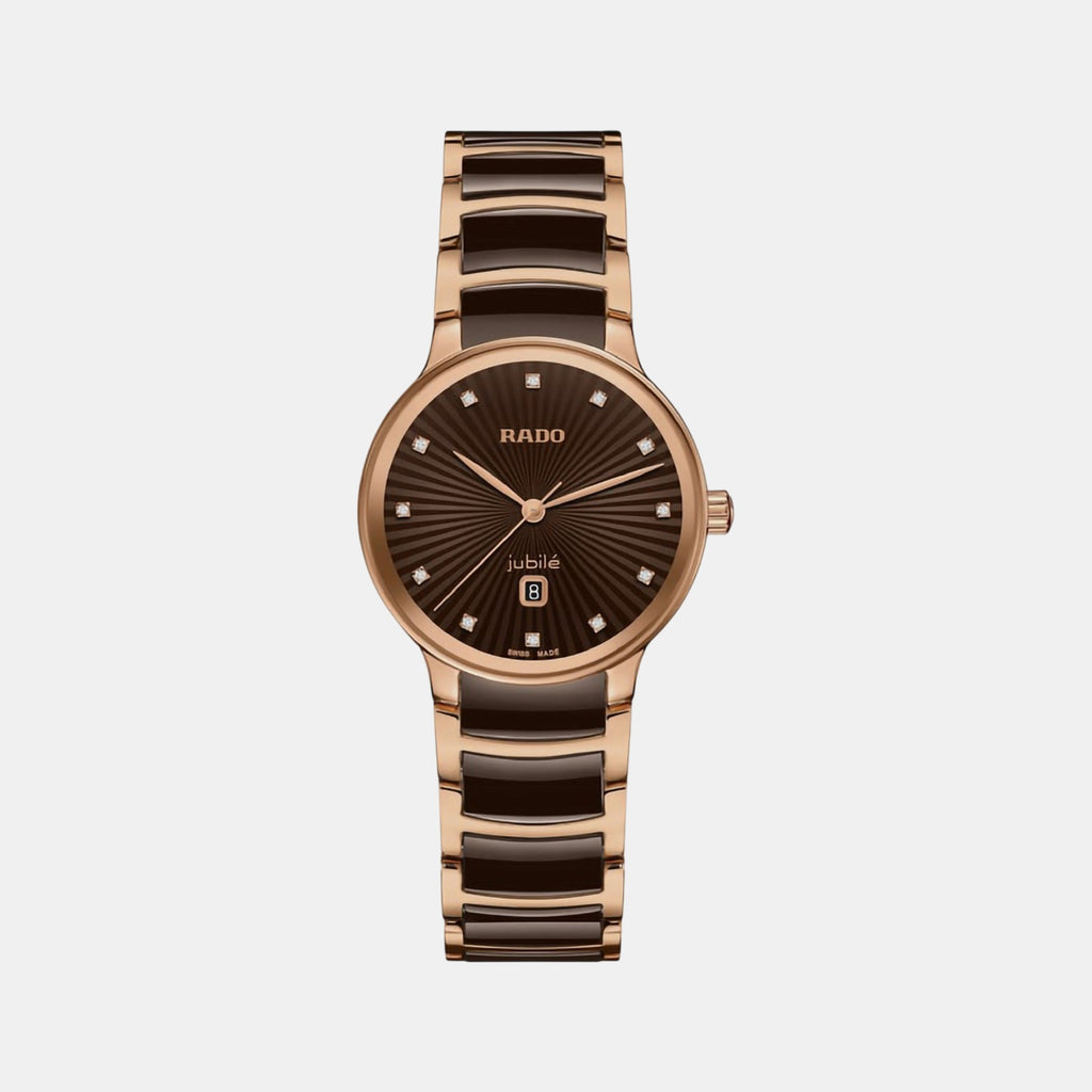 Centrix Women Quartz Brown Dial Chronograph Ceramic Watch R30024732