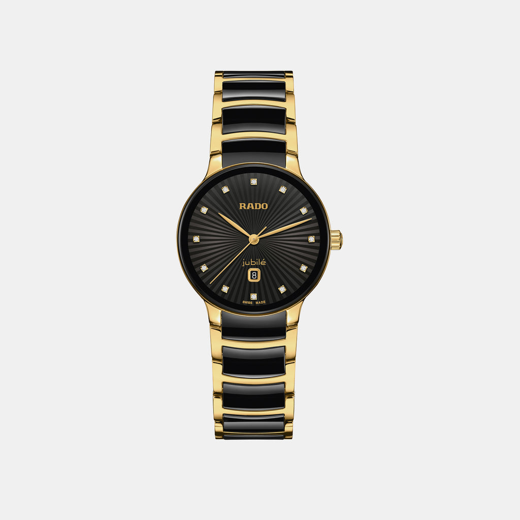 Centrix Women Quartz Black Dial Analog Ceramic Watch R30025742