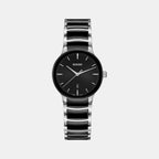 Centrix Women Quartz Black Dial Chronograph Ceramic Watch R30026152