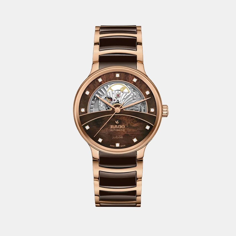 Rado Round Brown Mother Of Pearl Analog watch