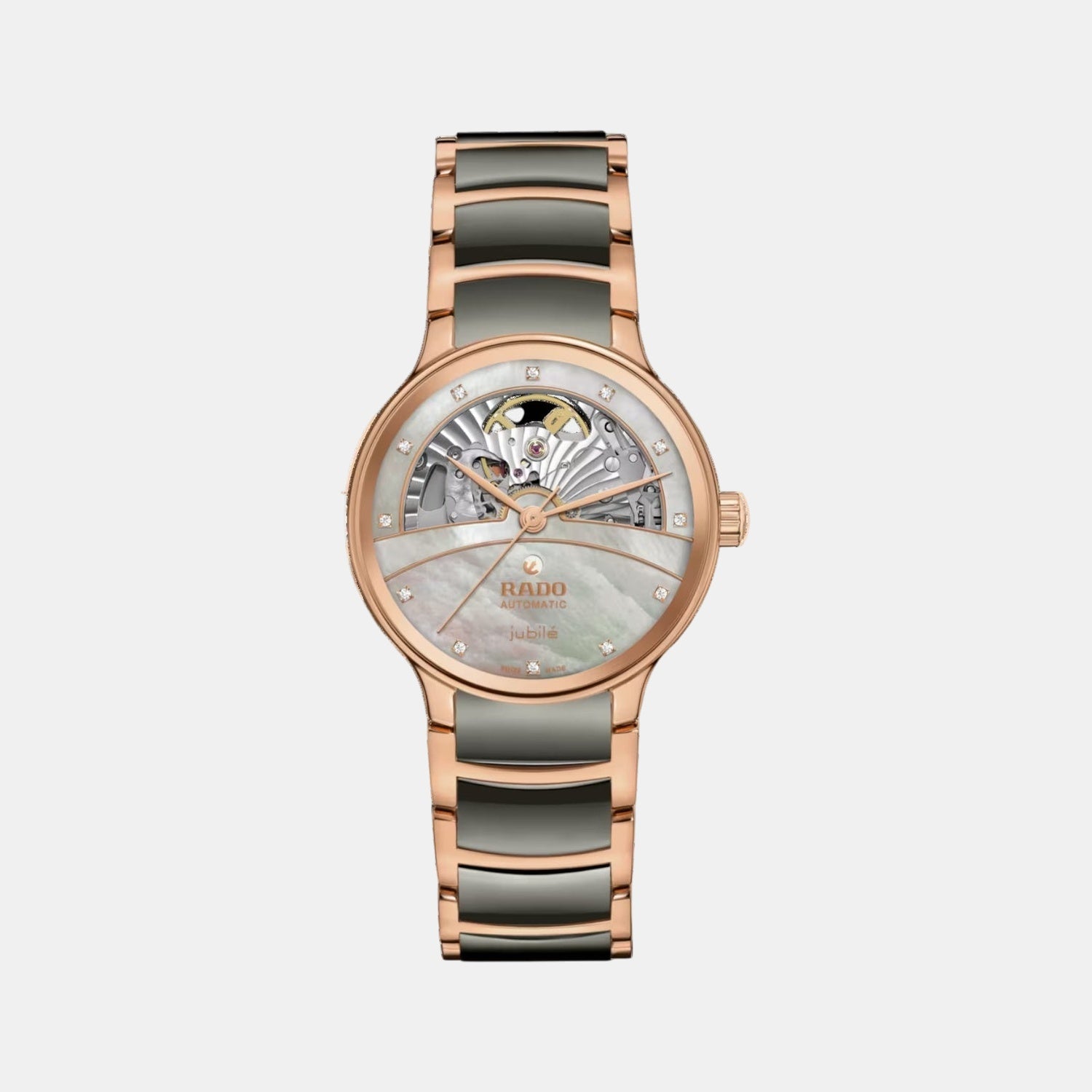 Centrix Women Automatic Silver & Rose Gold Dial Analog Ceramic Watch R30029912