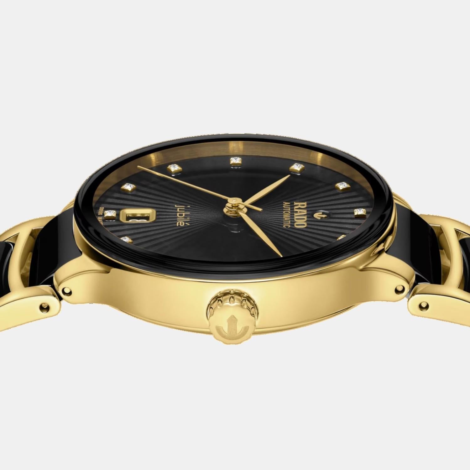 Centrix Women Automatic Black Dial Analog Ceramic Watch R30032742