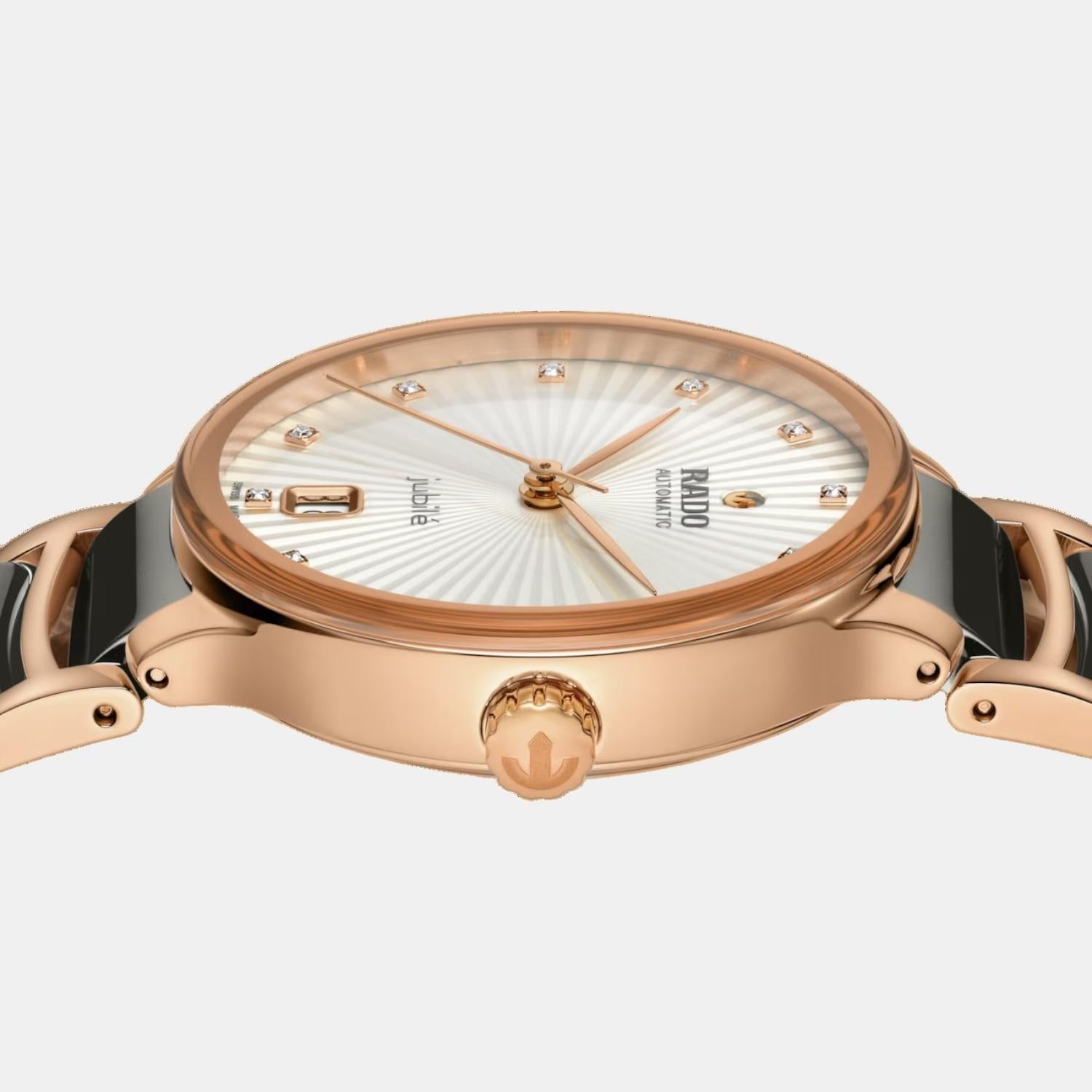 Centrix Women Automatic Silver Dial Analog Ceramic Watch R30037742