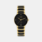 Centrix Women Quartz Black Dial Analog Ceramic Watch R30039712