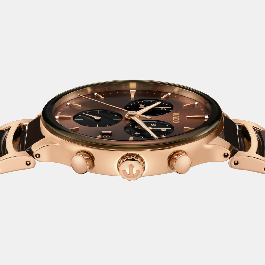 Centrix Men Quartz Brown Dial Chronograph Stainless Steel Watch R30212302