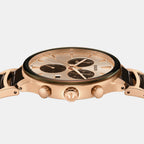 Centrix Men Quartz Champagne Brown Dial Chronograph Stainless Steel Watch R30212402