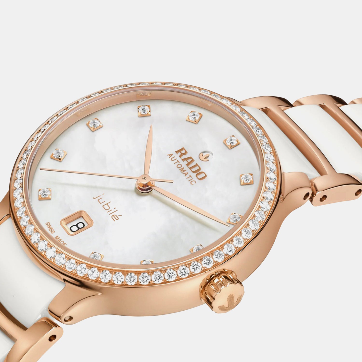 Centrix Jublie Women Automatic White Mother Of Pearl Dial Analog Stainless Steel Watch R30230902