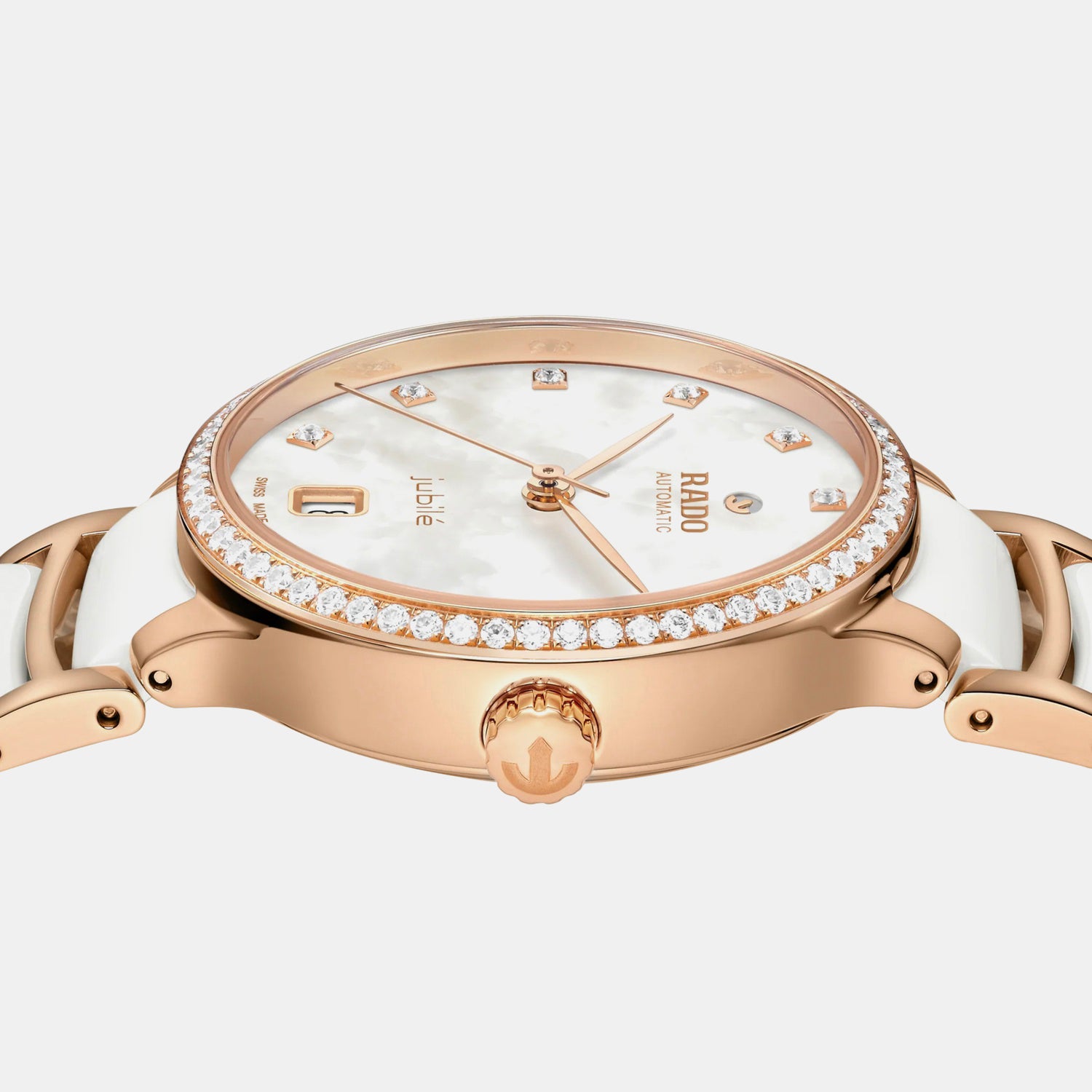 Centrix Jublie Women Automatic White Mother Of Pearl Dial Analog Stainless Steel Watch R30230902