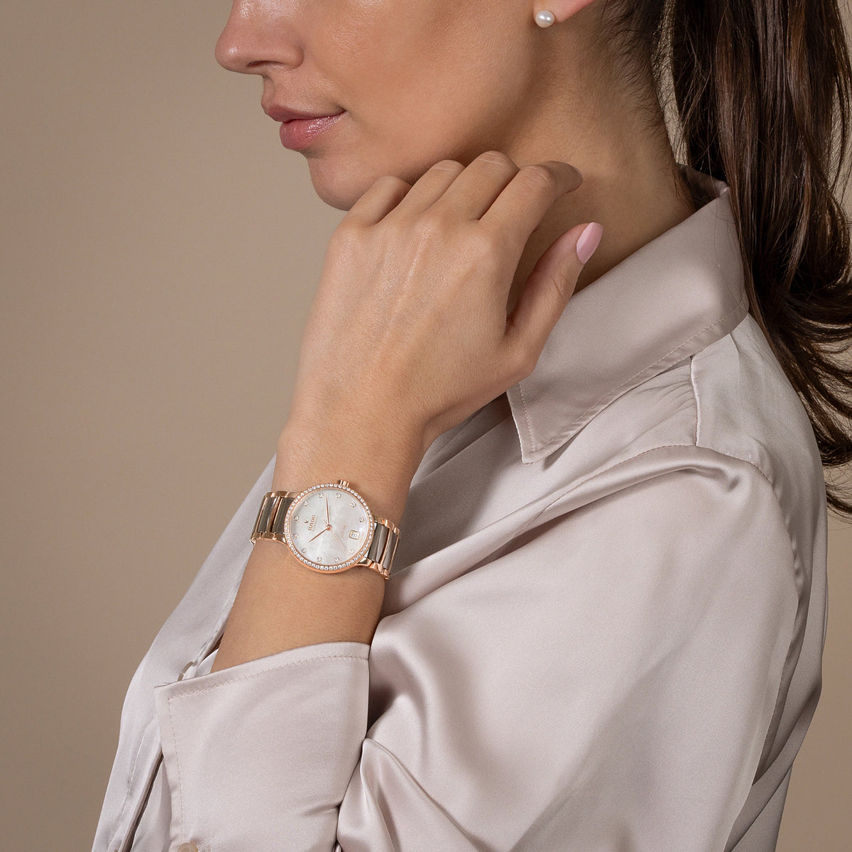 Centrix Women Automatic Mother Of Pearl Dial Analog Stainless Steel Watch R30230912