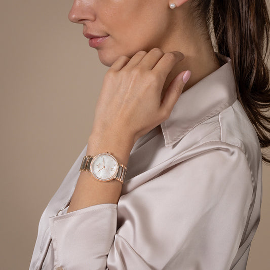 Centrix Jublie Women Automatic Silver Mother Of Pearl Dial Analog Stainless Steel Watch R30230912