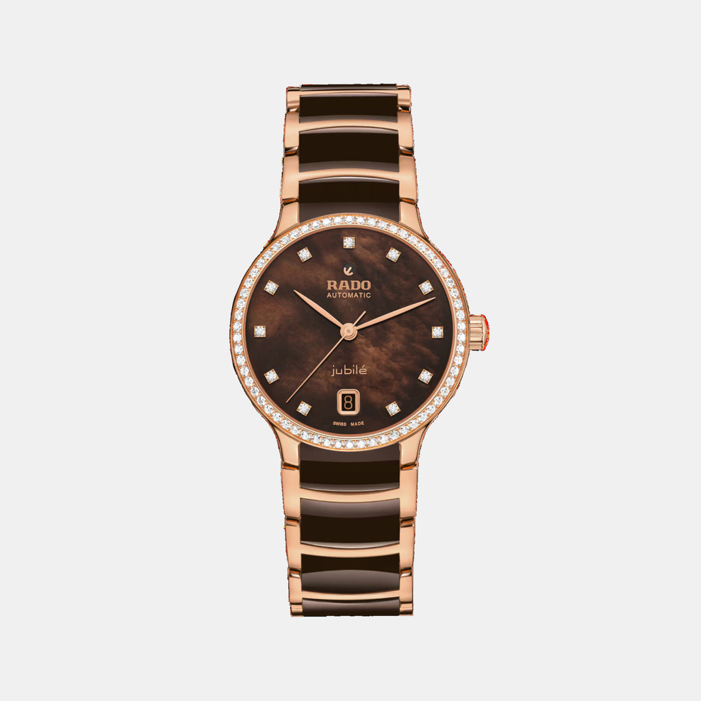 Centrix Jublie Women Automatic Brown Mother Of Pearl Dial Analog Stainless Steel Watch R30230922