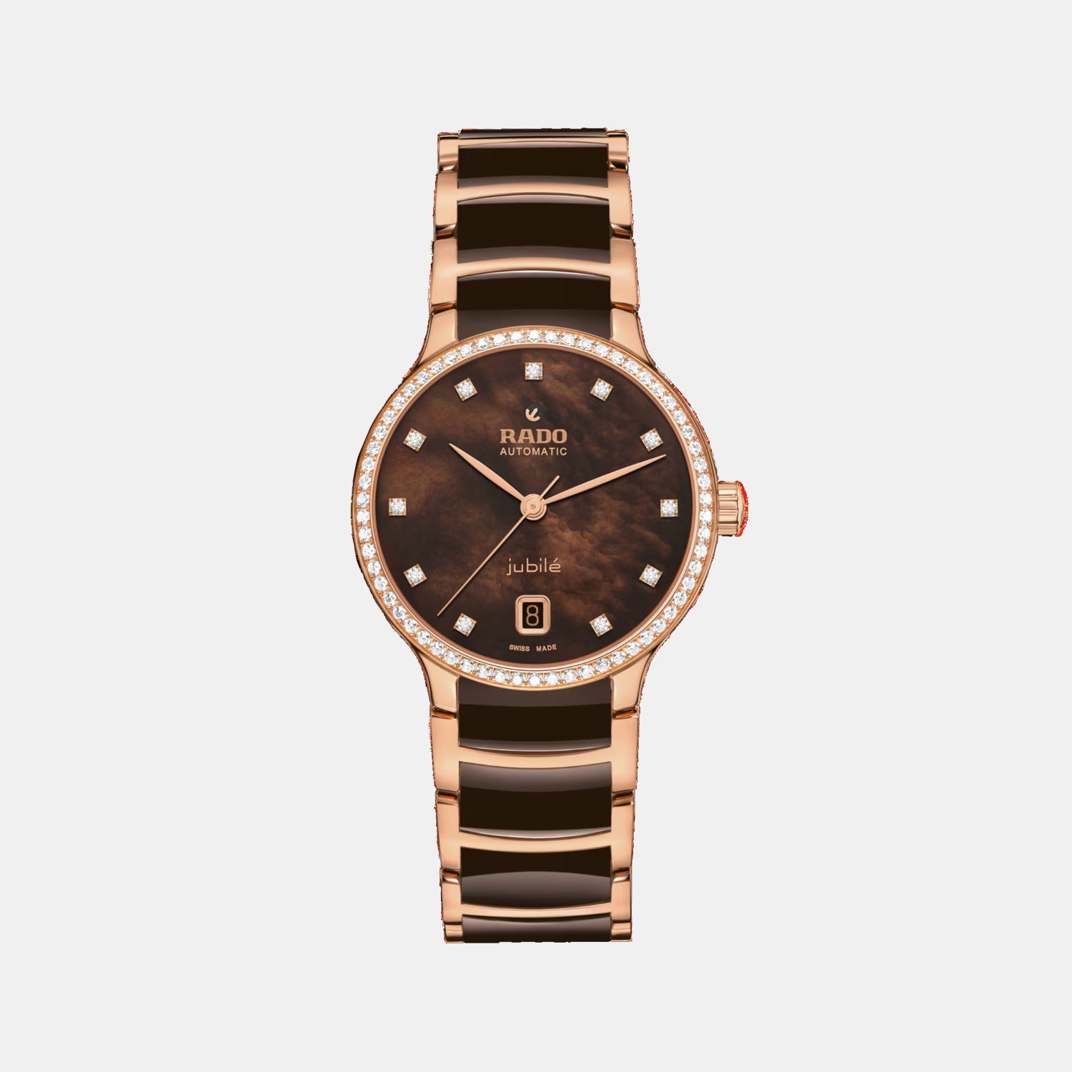 Centrix Jublie Women Automatic Brown Mother Of Pearl Dial Analog Stainless Steel Watch R30230922