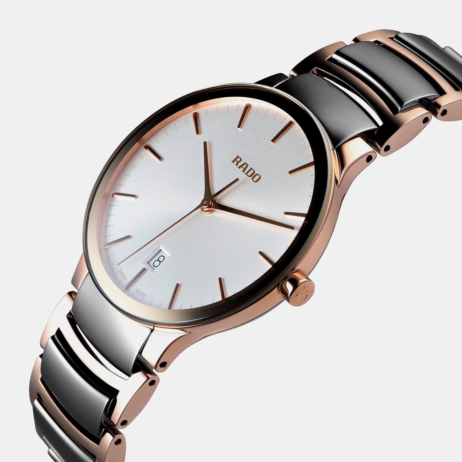 Centrix Men Quartz White Dial Analog Stainless Steel Watch R30554022