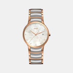 Centrix Unisex Quartz White Dial Analog Stainless Steel Watch R30554903