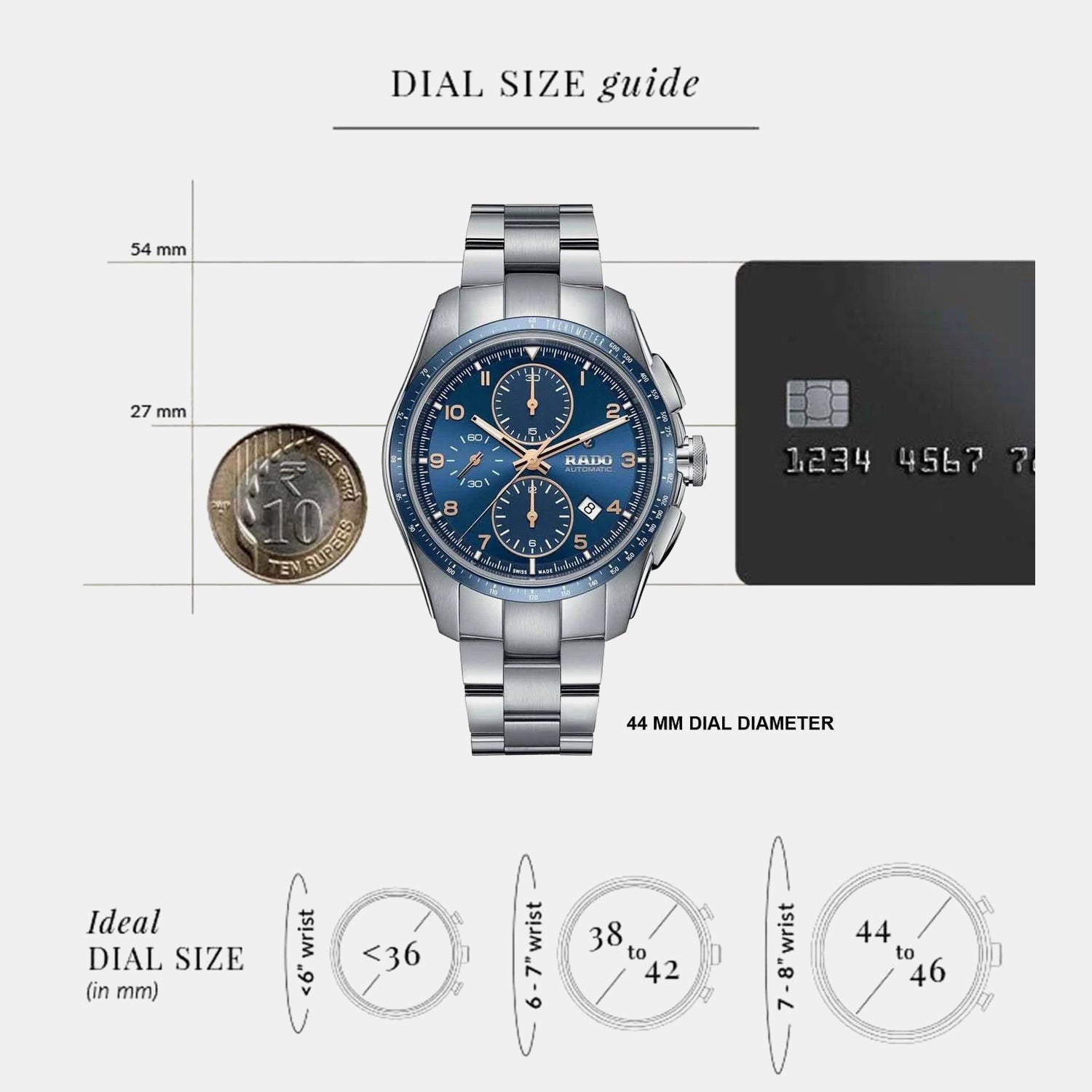 HyperChrome Men Automatic Blue Dial Chronograph Stainless Steel Watch R32042203