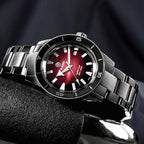 Captain Cook Men Automatic Red Dial Analog Stainless Steel Watch R32105353