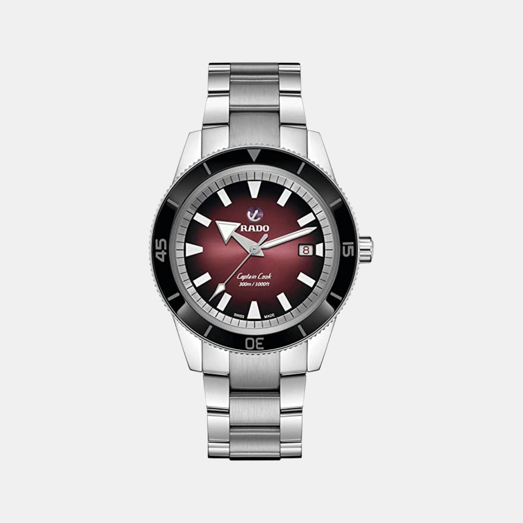 Captain Cook Men Automatic Red Dial Analog Stainless Steel Watch R32105353