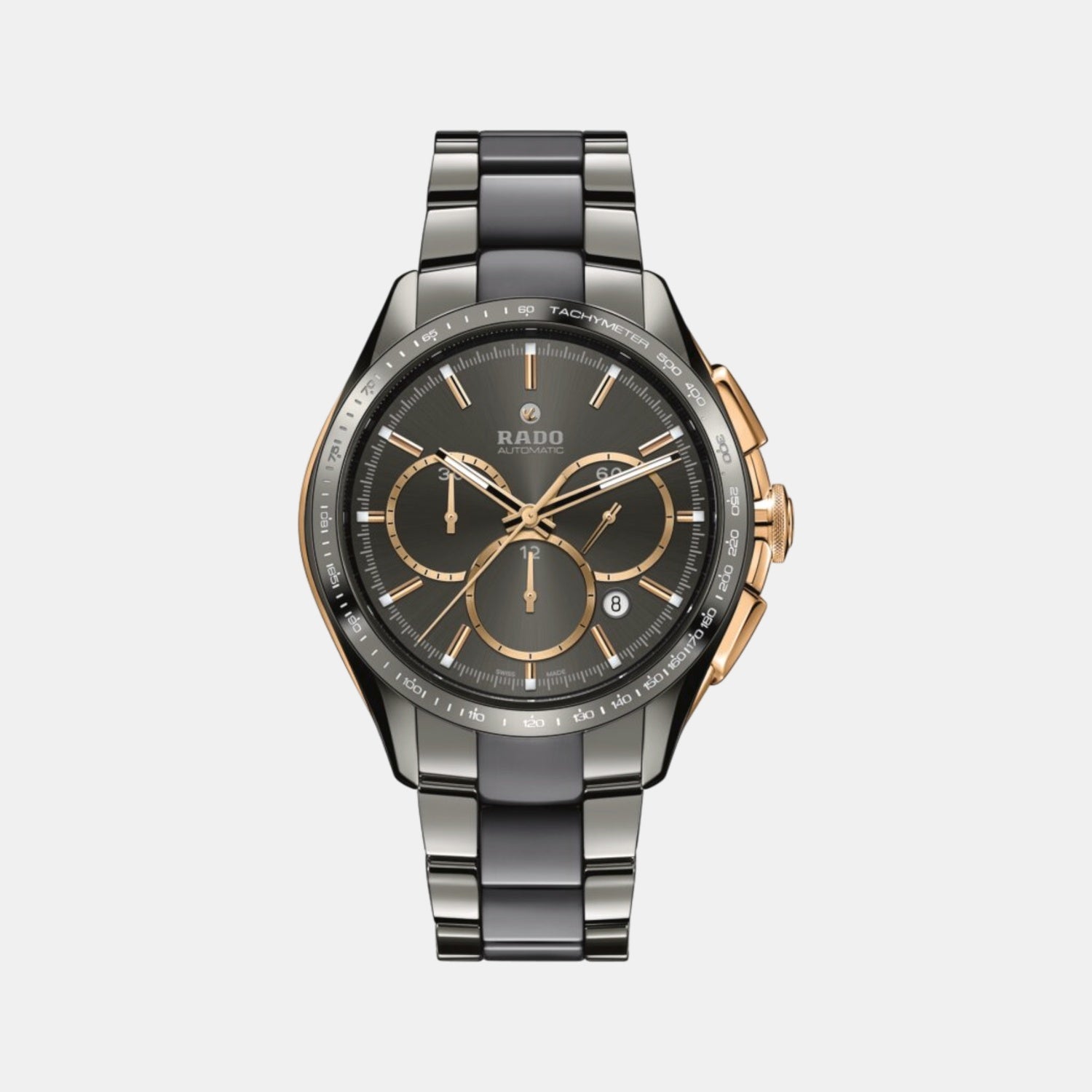 Rado HyperChrome Men Automatic Grey Dial Chronograph Ceramic Watch R32118102