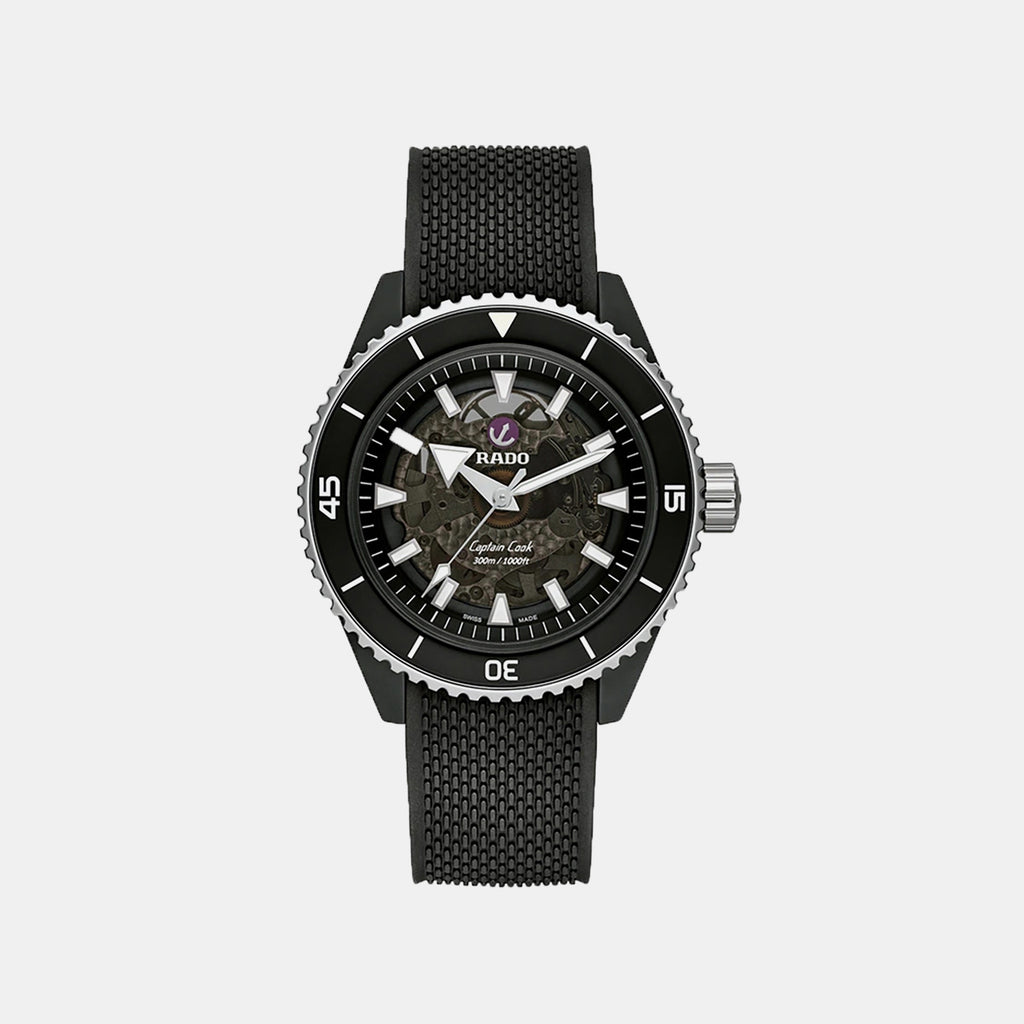 Captain Cook Men Automatic Black Dial Analog Rubber Watch R32127156