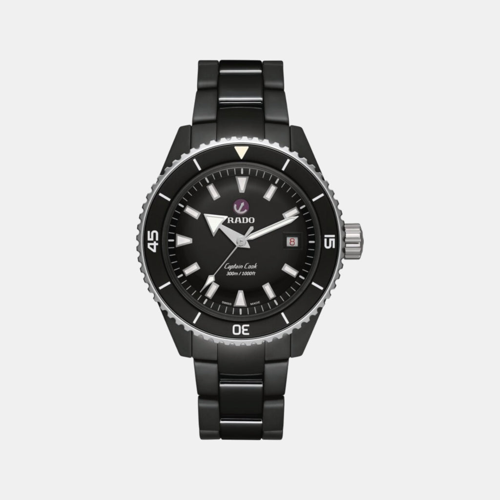 Captain Cook Men Automatic Black Dial Analog Ceramic Watch R32129152