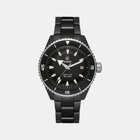 Captain Cook Men Automatic Black Dial Analog Ceramic Watch R32129152