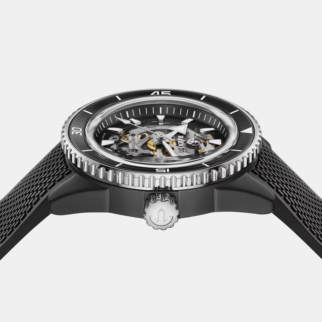 Captain Cook Men Automatic Black Dial Analog Rubber Watch R32129168