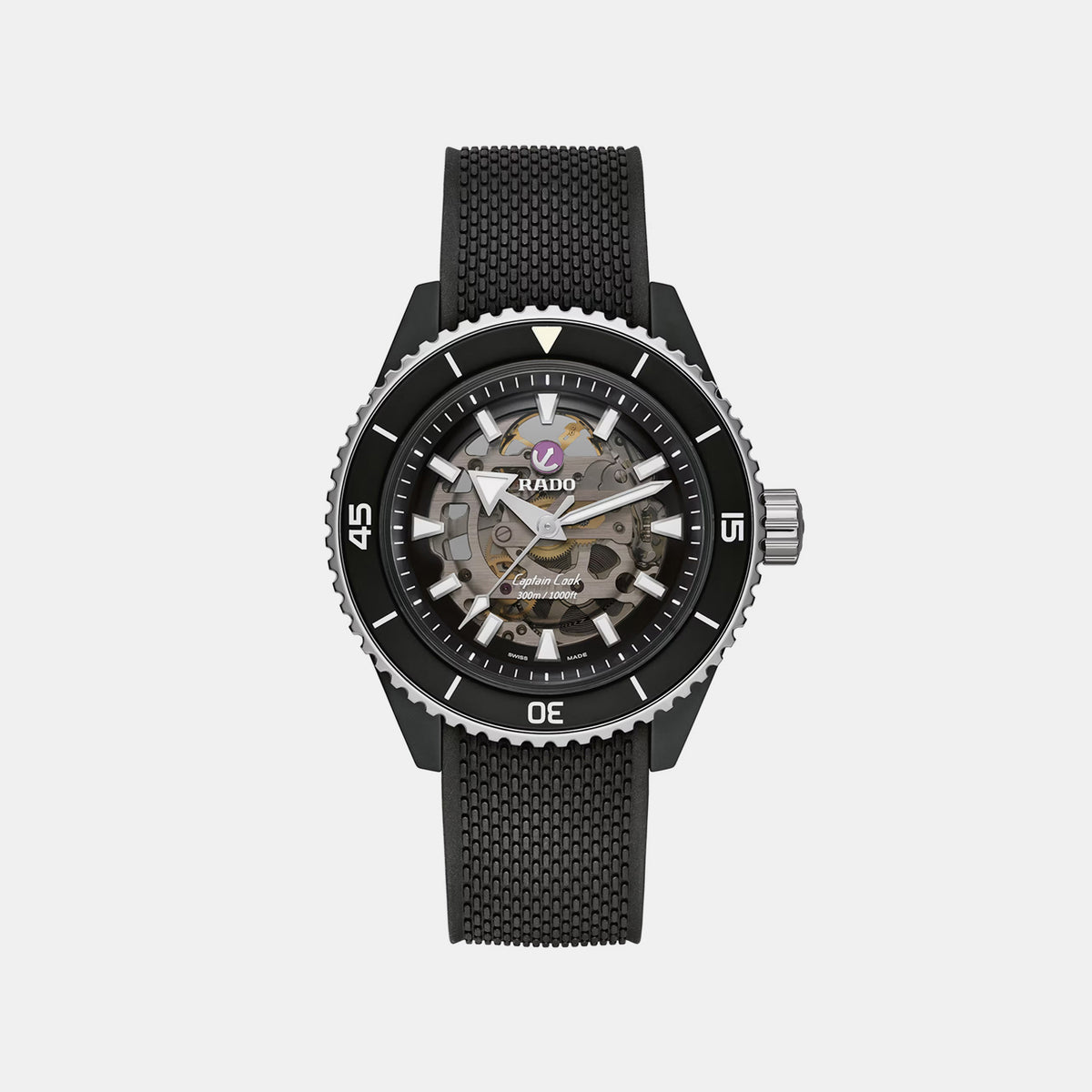 Captain Cook Men Automatic Black Dial Analog Rubber Watch R32129168