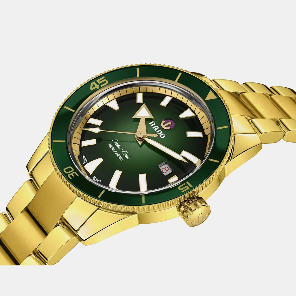 Captain Cook Men Automatic Green Dial Analog Stainless Steel Watch R32136318