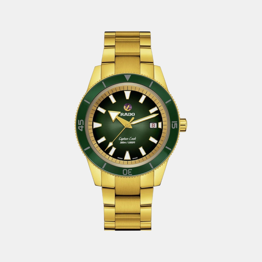Captain Cook Men Automatic Green Dial Analog Stainless Steel Watch R32136318