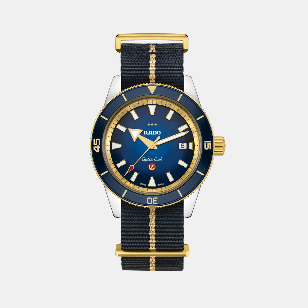 Captain Cook X European Cricket Special Edition Men Automatic Blue Dial Analog Stainless Steel Watch R32138208
