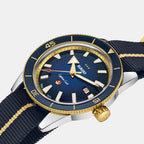 Captain Cook X European Cricket Special Edition Men Automatic Blue Dial Analog Stainless Steel Watch R32138208