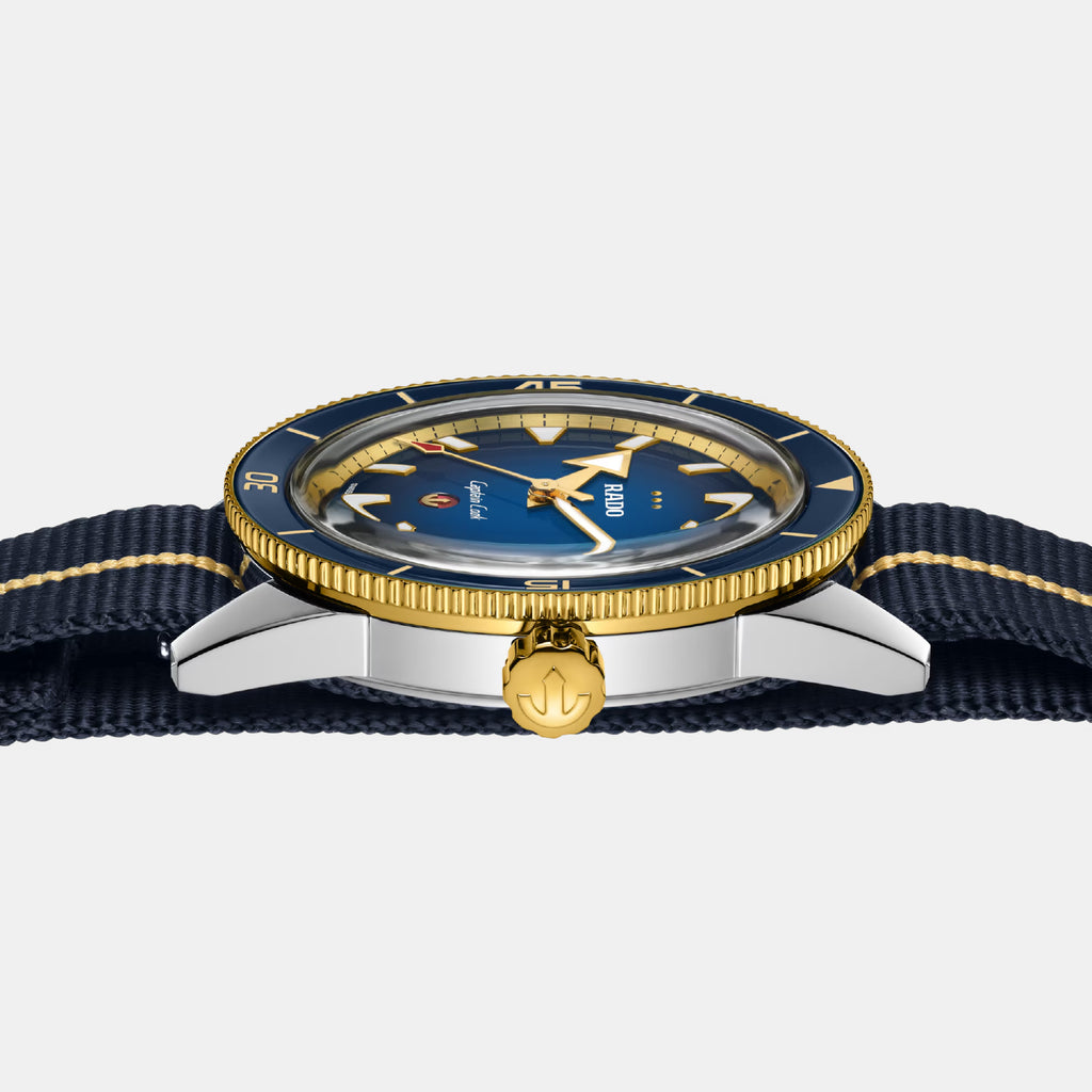 Captain Cook X European Cricket Special Edition Men Automatic Blue Dial Analog Stainless Steel Watch R32138208