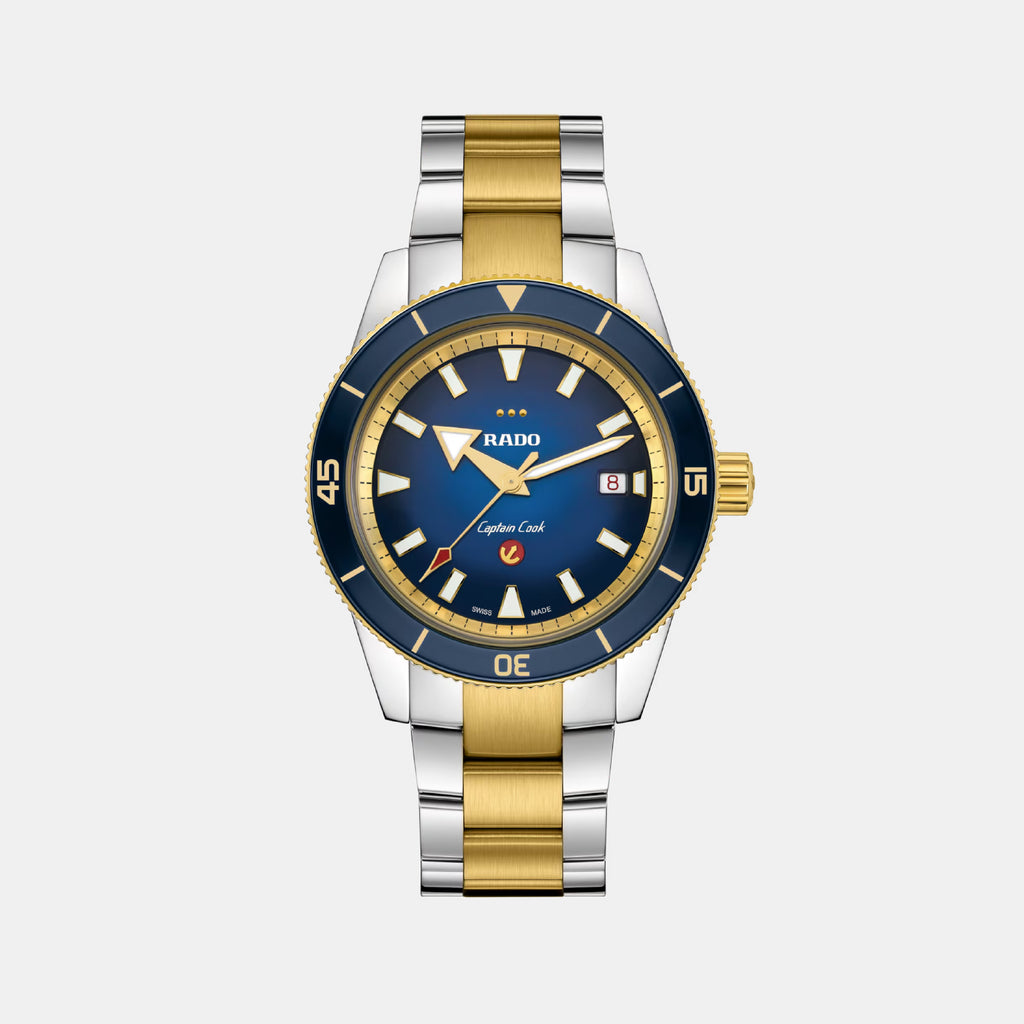 Captain Cook X European Cricket Special Edition Men Automatic Blue Dial Analog Stainless Steel Watch R32138208