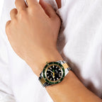 Captain Cook Men Automatic Green Dial Analog Stainless Steel Watch R32138303