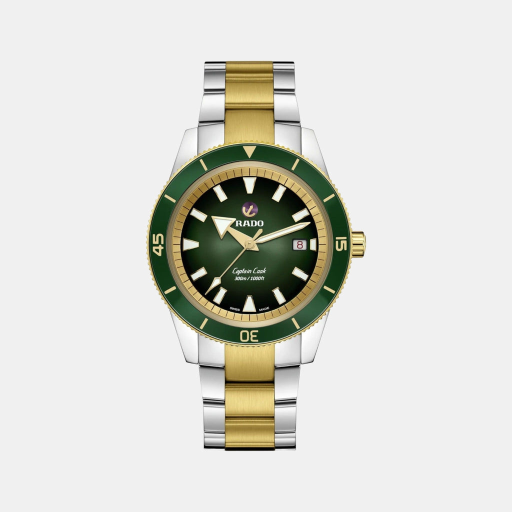 Captain Cook Men Automatic Green Dial Analog Stainless Steel Watch R32138303
