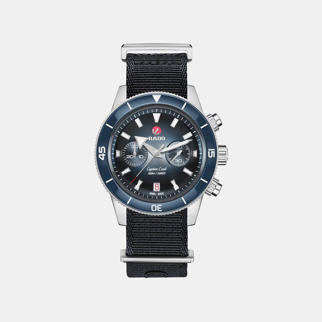 Captain Cook Men Automatic Blue Dial Analog Stainless Steel Watch R32145208