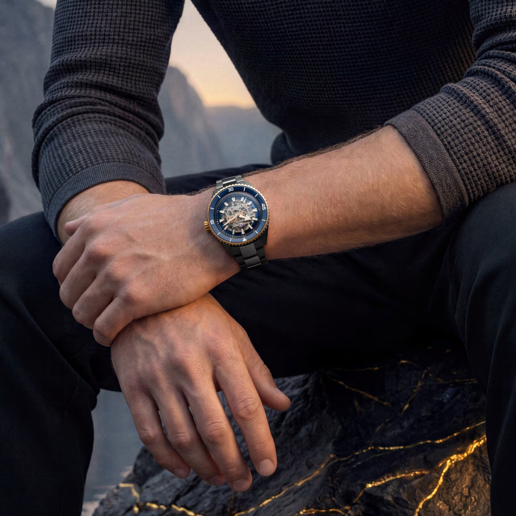 Captain Cook Men Automatic Grey Dial Analog Titanium Watch R32148172