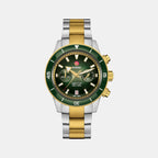 Captain Cook Men Automatic Green Dial Chronograph Stainless Steel Watch R32151318