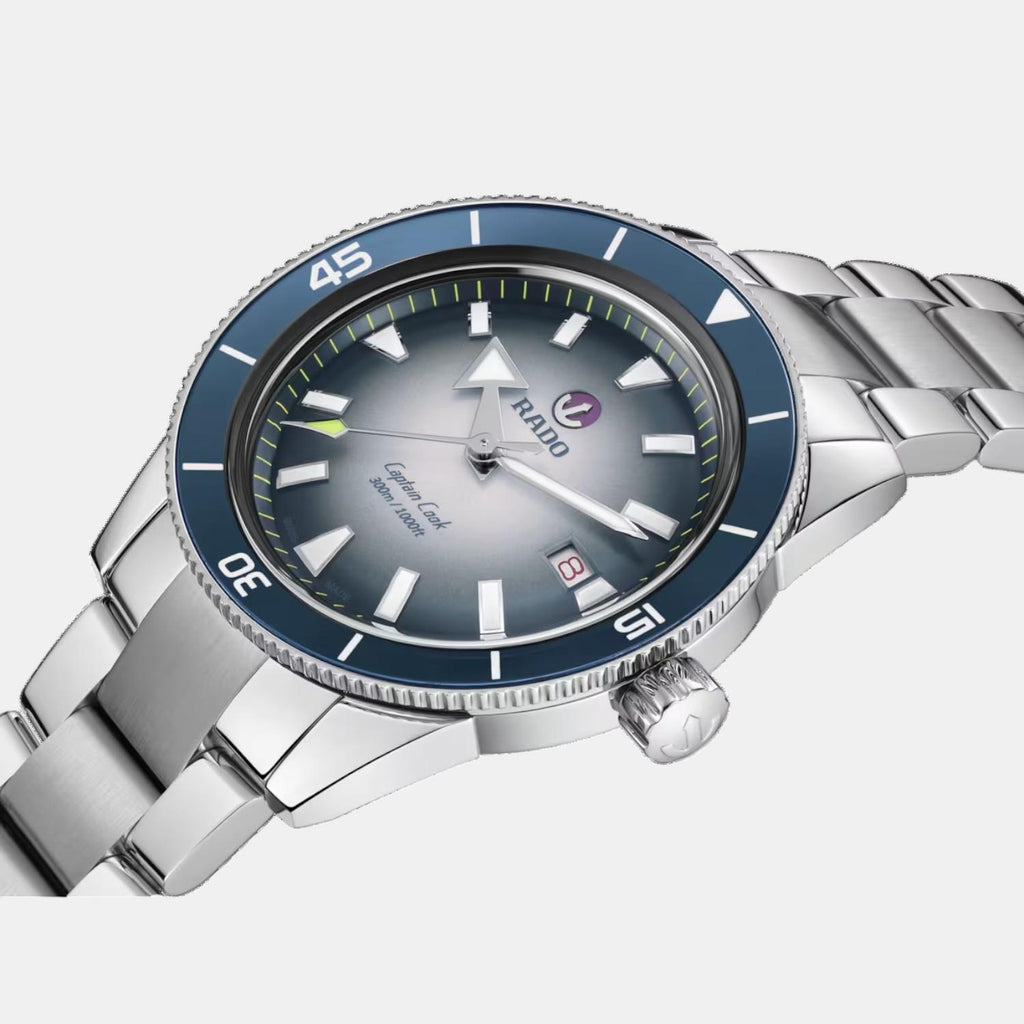 Captain Cook Men Automatic Blue & White Dial Analog Stainless Steel Watch R32154208