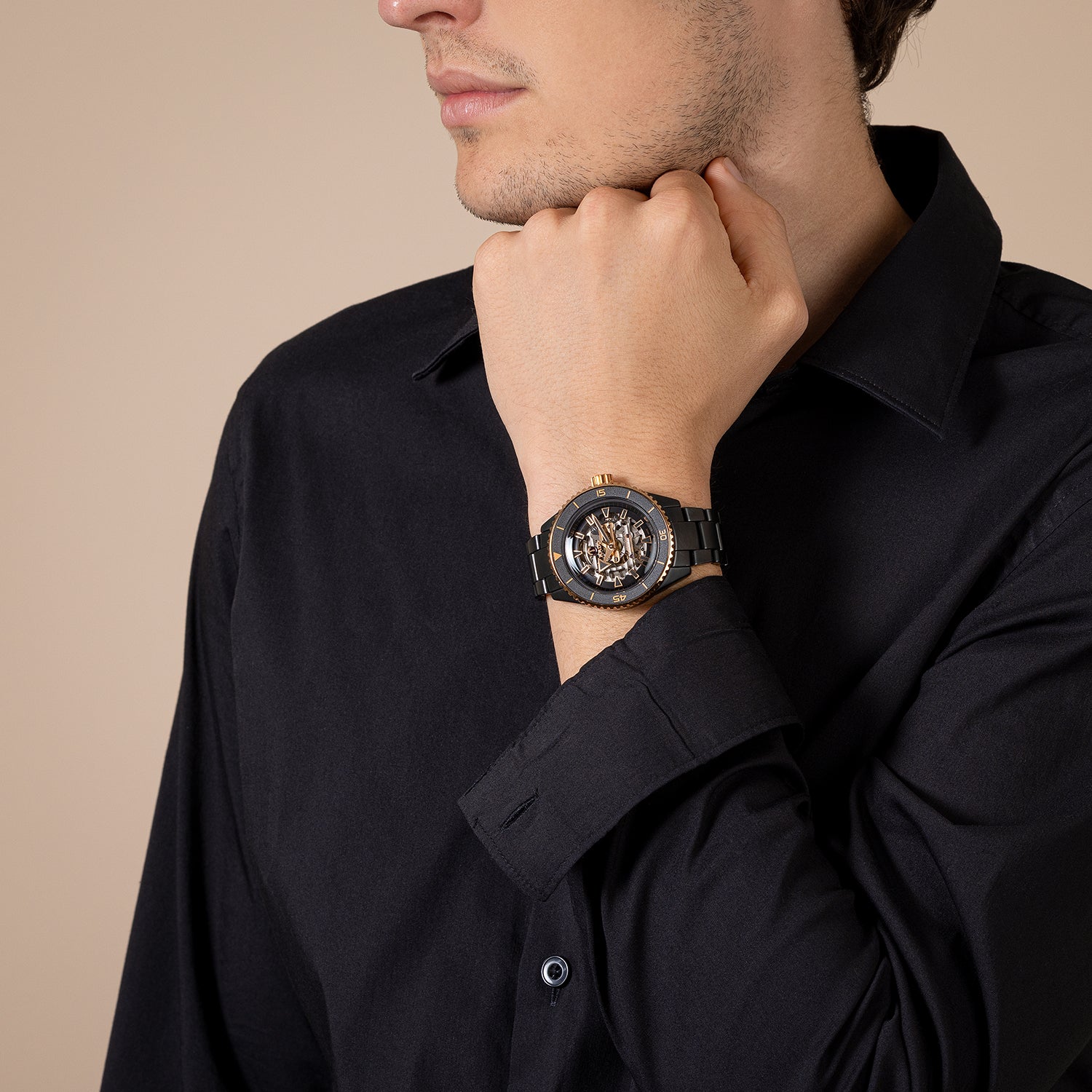 Captain Cook Men Automatic Black Dial Analog Titanium Watch R32192152