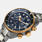 Captain Cook Men Automatic Blue Dial Chronograph Ceramic Watch R32195202