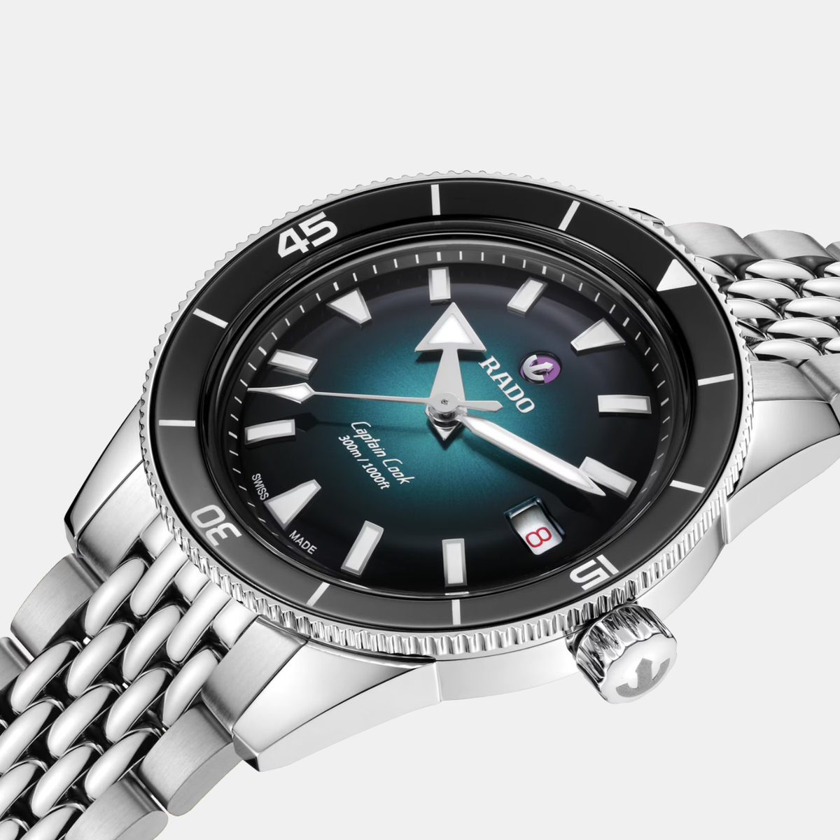 Captain Cook Unisex Automatic Teal Dial Analog Stainless Steel Watch R32223213
