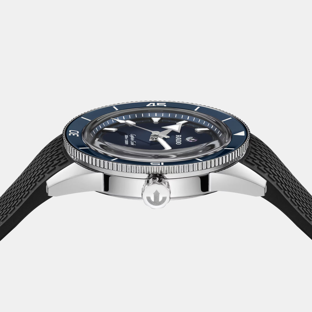 Captain Cook Men Automatic Blue Dial Analog Rubber Watch R32223229