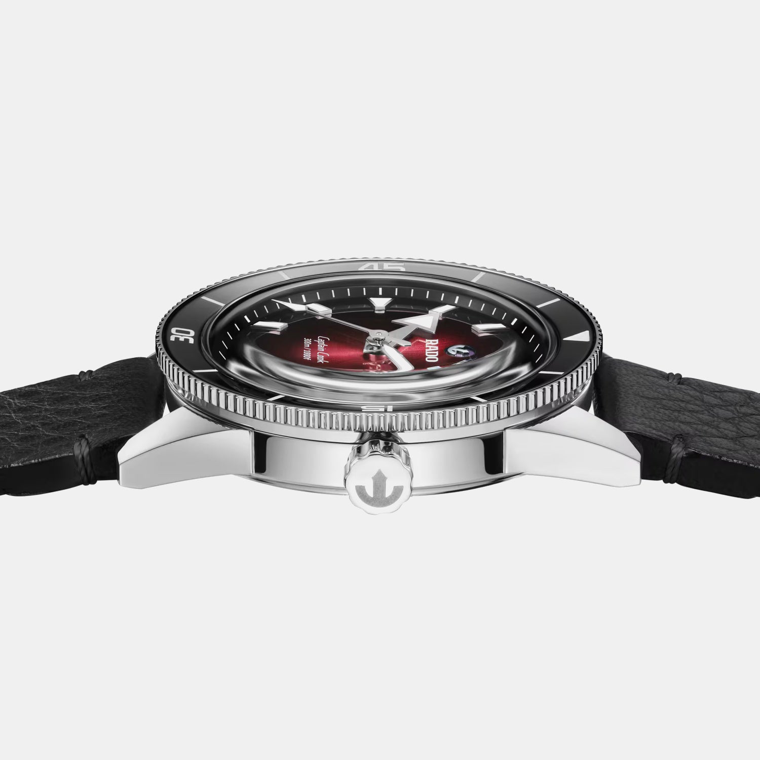 Captain Cook Men Automatic Black Burgundy Gradient Dial Analog Stainless Steel Watch R32223408