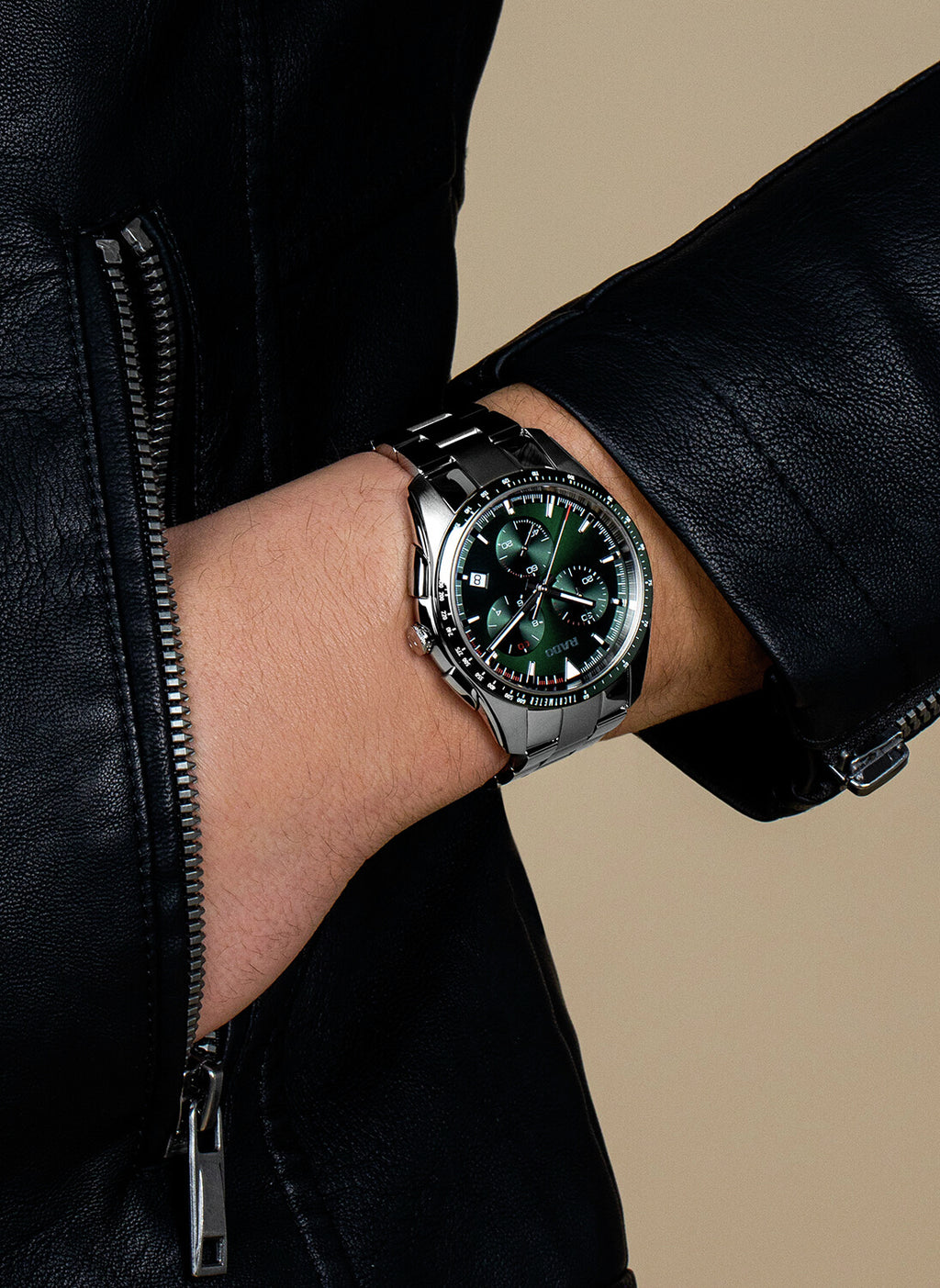 HyperChrome Men Quartz Green Dial Chronograph Stainless Steel Watch R32259313