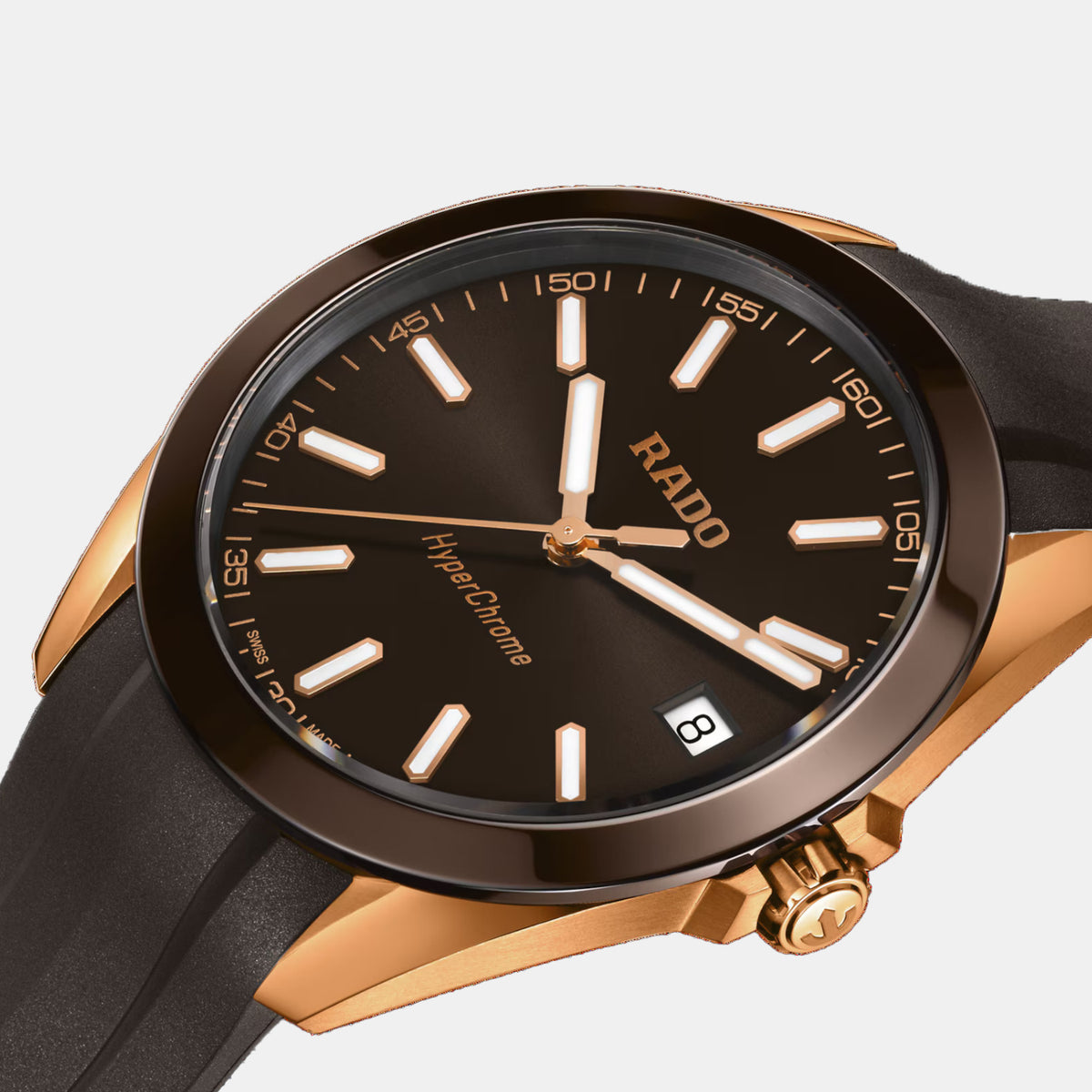 HyperChrome Men Quartz Brown Dial Analog Rubber Watch R32281309