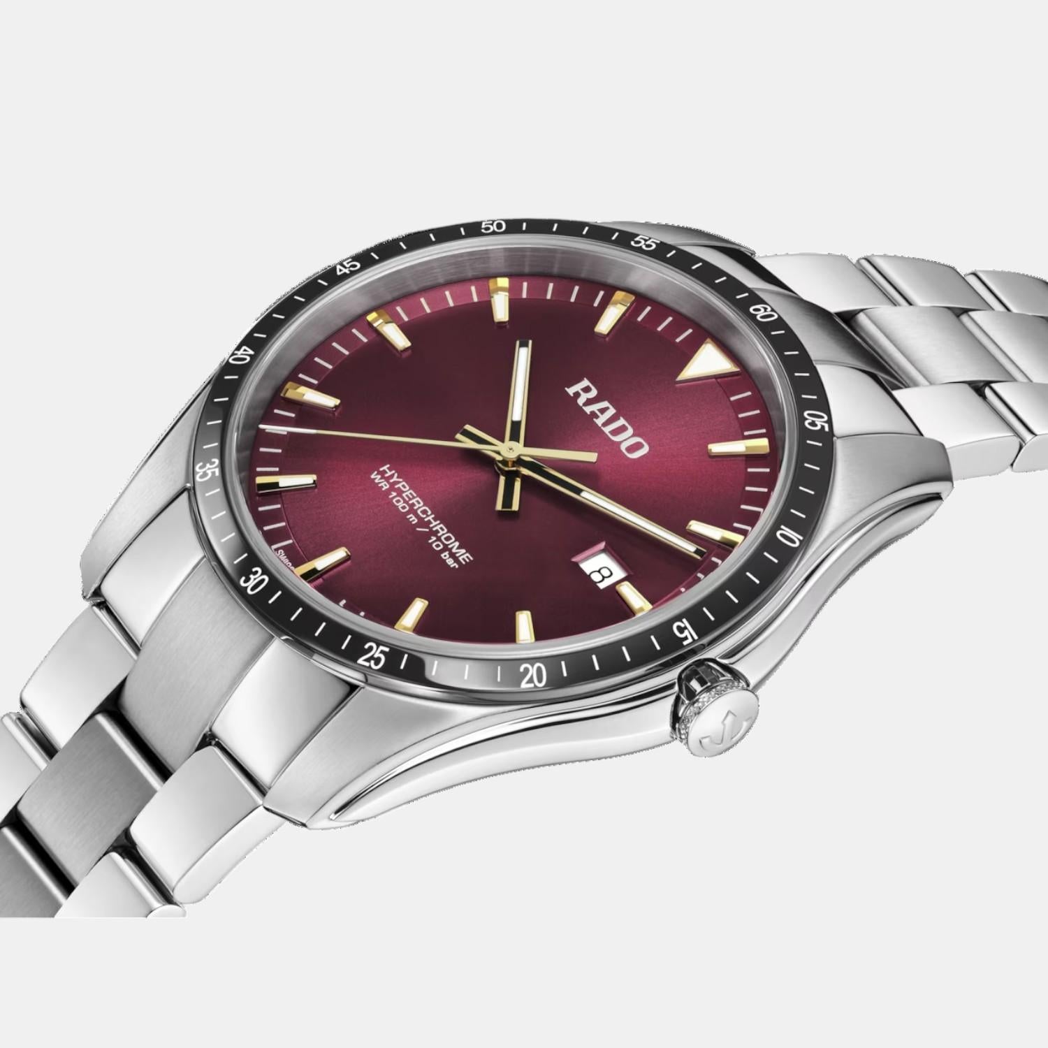 Florence Unisex Quartz Burgundy Dial Analog Stainless Steel Watch R32502403