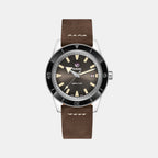 Captain Cook Men Automatic Brown Dial Analog Leather Watch R32505305